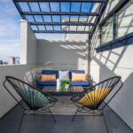 Balcony with seating and coffee table
